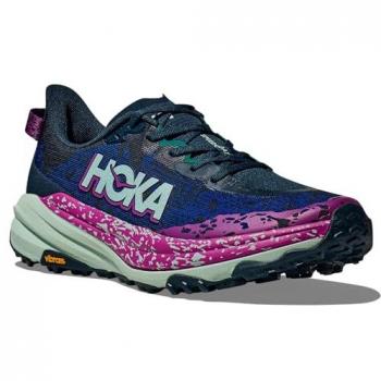 Hoka Speedgoat 6 Trail Shoes Blue Purple AW24, Size EU 40 2/3