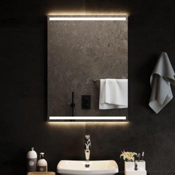 Espejo de baño con luces LED 60x80 cm Vidaxl Transparente