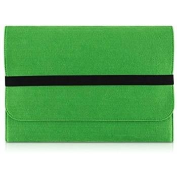 kwmobile Bolsa Sleeve para portátil funda de fieltro para 15 15,6 Laptop / Ultrabook - funda protectora funda para portátil en verde con compartimentos interiores Dimensiones interiores: approx. 41,5 x 31 cm