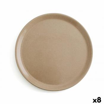 Plato Llano Anaflor Barro Cocido Beige Ø 31 cm (8 Unidades)