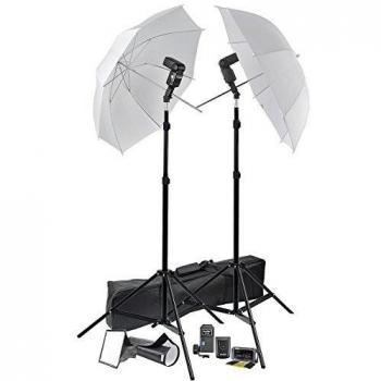 vidaXL Set de flashes portátil Trípodes Paraguas disparador receptor