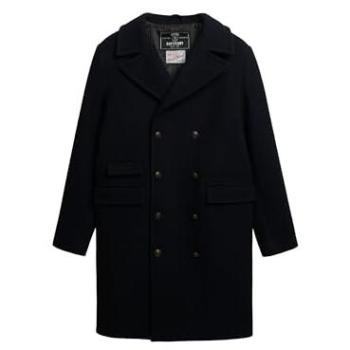Abrigo Superdry Merchant de Mezcla de Lana Largo Azul Marino S