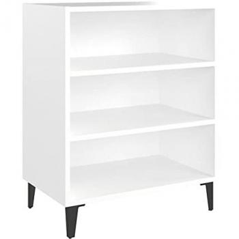 Aparador Blanco de Madera Contrachapada 57x35x70 cm para Entrada y Decoración del Hogar