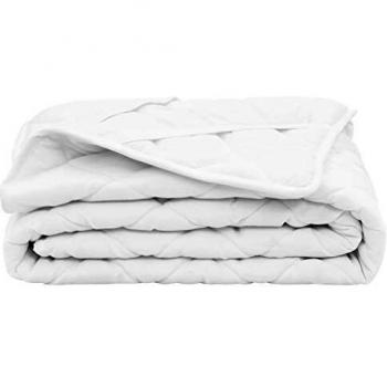 vidaXL Protector de colchón acolchado pesado blanco 70x140 cm