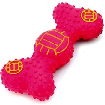 Juguete de Látex en Forma de Hueso Rosa para Perros, 13cm