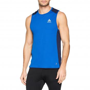 Odlo Bl Top Crew Neck Tank Omnius F-Dry Camiseta, Hombre, Energy Blue/Diving Navy, M