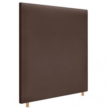 Cabecero Tapizado Aqualine Liso de Polipiel Chocolate hasta el Suelo 105x120cm