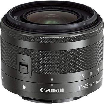Canon EF-M 15-45 MM IS STM - Objetivo Zoom Gran Angular para EOS M, 15-45 mm, f/3.5-6.3, Color Negro