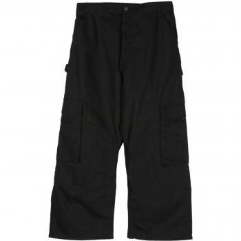 Junya Watanabe Men's Interlock Twill Weave Belt Loops Classic Five Pockets Pants in Black | Size Small | P019
