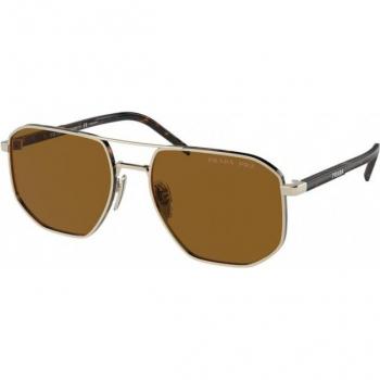 Prada PR 59YS Polarized Men's Sunglasses Gold Size 57