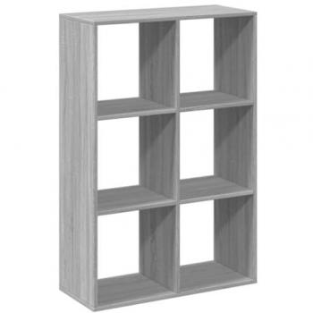 Librería divisor de madera ingeniería gris Sonoma 69,5x29x103,5 cm
