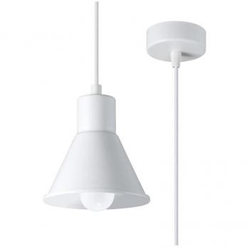 LEDBOX Lámpara colgante TALEJA Dome Acero Blanco 1 bombilla 120cm