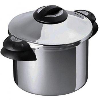 Kuhn Rikon Duromatic Top, Olla a Presión Super Rápida con Asas 4L./ 24 Cm, Olla Express Apta para Inducción, Óptima Distribucion del Calor, Acero Inoxidable 18/10, Despresurización automática