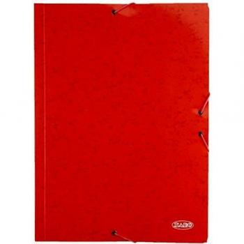 Carpeta cartón folio solapas rojo paquete 14 unidades