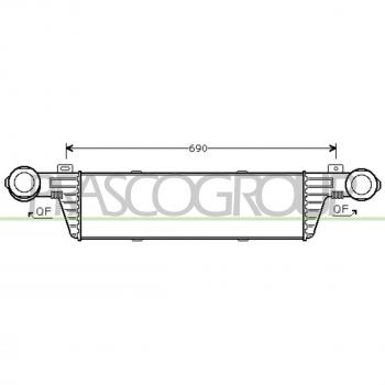 Intercooler PRASCO ME035N002 de Aluminio para Mejora de Rendimiento