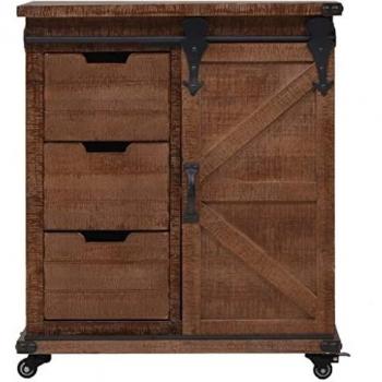 vidaXL Mueble de Almacenaje Madera Maciza Abeto 64x33.5x75cm Marrón Mobiliario