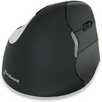 Ratón Vertical Evoluent 4 Bluetooth para Diestros, Óptico 2600 DPI, Negro