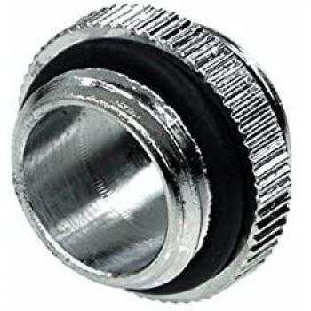 Alphacool double nipple G1/4 outer thread to G1/4'' outer thread with O-ring - Chrome