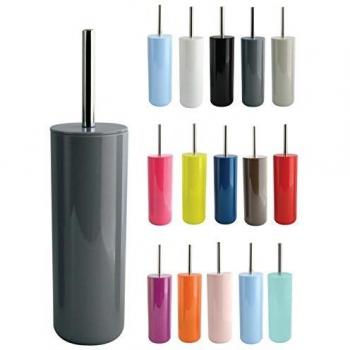 Escobillero de baño MSV Inagua gris oscuro de poliestireno 9,1 x 37,4 cm