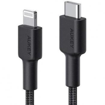 AUKEY CB-CL03 Cable USB C a Lightning 2m Quick Charge Negro
