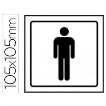 PICTOGRAMA SYSSA SEÑAL DE ASEOS CABALLEROS EN PVC 105X105 MM