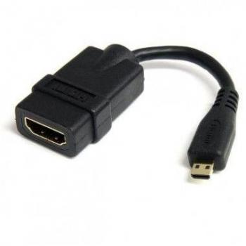 StarTech.com Micro HDMI to HDMI Adapter - 4K 30Hz Video - Durable High Speed Micro HDMI Type-D to HDMI 1.4 Converter/Cable Adapter Dongle - Ultra HD HDMI Monitors TVs & Displays - M/F