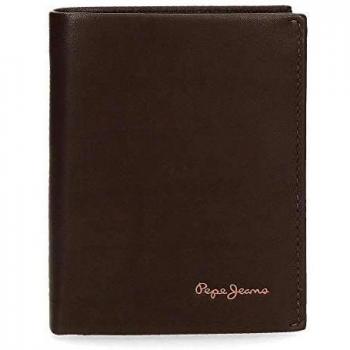 Cartera Pepe Jeans Fair Vertical con Monedero, Marrón, 8, 5 cm x 11, 5 cm x 1 cm