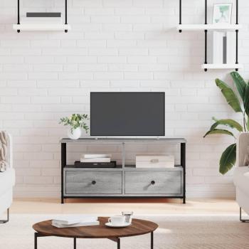 Mueble para TV gris Sonoma 90x33x45 cm de multicapa de madera y hierro