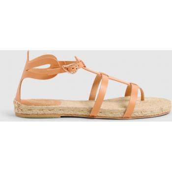 Sandalias planas de mujer Castañer x Ancient Greek Sandals - Edición limitada Delos en piel y cierre lateral