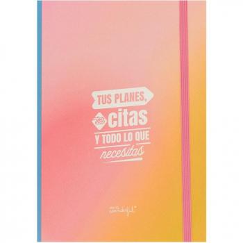 MR LIBRETA CON NOTAS ADHESIVAS ROSA - TUS PLANES  TUS CITAS... Q2WOMEN 10x1x10 Cms