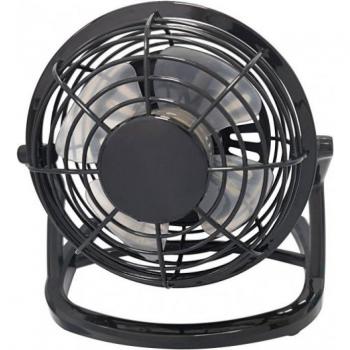 Miniventilador Sobremesa Orientable 2,5W 5V Negro 14,5x14,5x10 cm Alimentación mediante Puerto USB