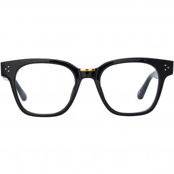 Linda Farrow SANCHEZ LFL1481 C1 Men's Eyeglasses Black Size 52 - Blue Light Block Available