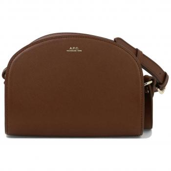 A.P.C. Women's Demi Lune Mini Crossbody Bag in Brown