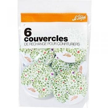 Sachet de 6 Couvercles Metálicos para Pot de Confitura 8,2 cm - LE PARFAIT