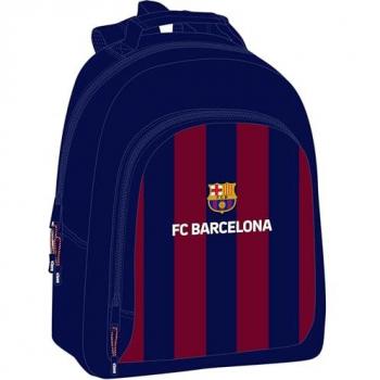 Mochila Safta F.C. Barcelona Protection, adaptable a carro, ideal para niños de diferentes edades, cómoda y versátil, calidad y resistencia, dimensiones 32x15x42 cm, color azul marino/granate
