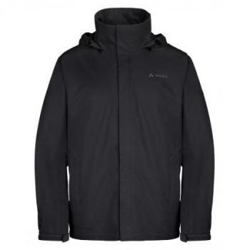 Vaude Chaqueta Escape Light Negro Hombre - Chaqueta ligera para hombre, color negro, fabricada con material resistente al agua y transpirable, diseño compacto y ligero ideal para actividades al aire libre, incluye capucha ajustable y múltiples bolsillos