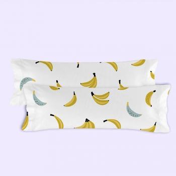 Pack de 2 fundas de almohada multicolor Happyfriday- Sweet banana