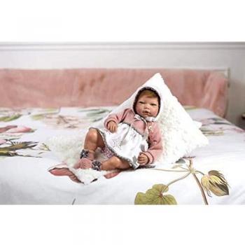 Muñeca Reborn Macarena Morena con Cojín, 46cm - Guca Multicolor 10206