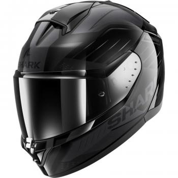 Casco Integral Shark Ridill 2 Berserk Negro-Antracita con diseño aerodinámico, visera anti-rayones, sistema de ventilación optimizado, forro interior desmontable y lavable, homologación ECE 22