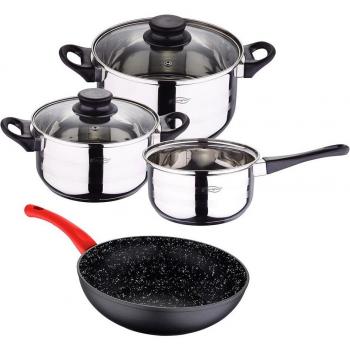 Juego de batería de cocina de 5 piezas + Wok en aluminio forjado San Ignacio