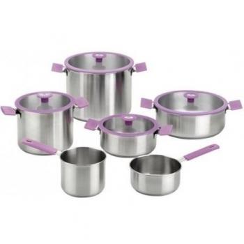 BRA M285651 - Bateria de Cocina Color Steel 5 Piezas