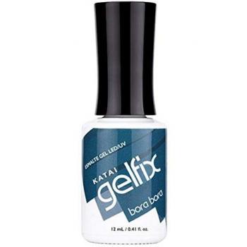 Katai Gelfix Esmalte Semipermanente en Gel UV LED Bora Bora 12ml - Azul, Fácil aplicación, Brillo Duradero, Efecto Manicura Profesional hasta por 21 días