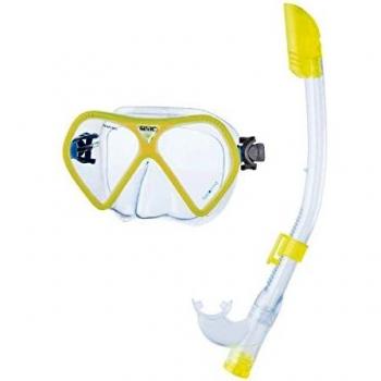 Seac Fusion MD Set máscara y Tubo, Unisex, Amarillo, No Talla