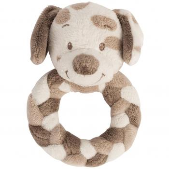 Nattou  - Sonajero  textil perro max beige/blanco