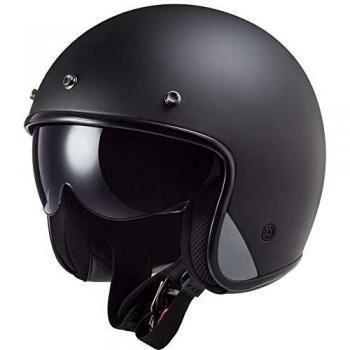 LS2 Casco Jet OF601 Bob II Negro Mate Sólido