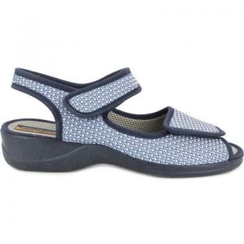 Sandalias cómodas para señora marca DOCTOR CUTILLAS en color marino