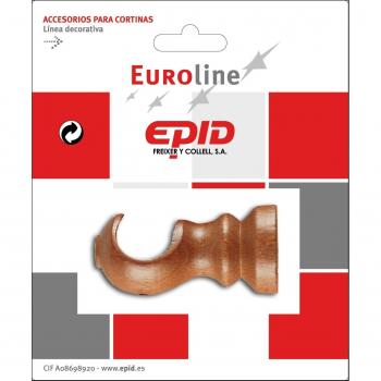 Epid SOPORTE BARRA CORTINA FRONTAL EPID 19MM AVELLANA 02184004 MADERA