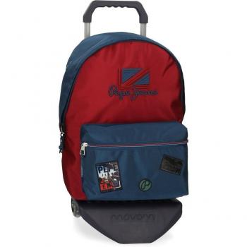Mochila escolar Pepe Jeans Chest 44cm con carro y bolsillo para tablet, ideal para niños