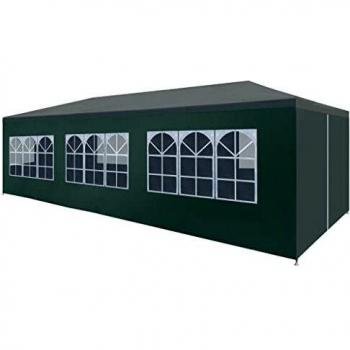 vidaXL Carpa Celebraciones 3x4m Verde Toldo Marquesina Cenador Tienda Cubierta