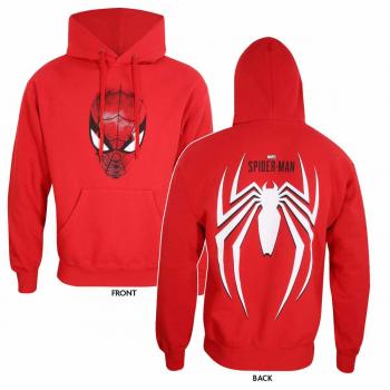 Sudadera Con Capucha Unisex Spider-Man Videojuego Spider Crest Grande Roja